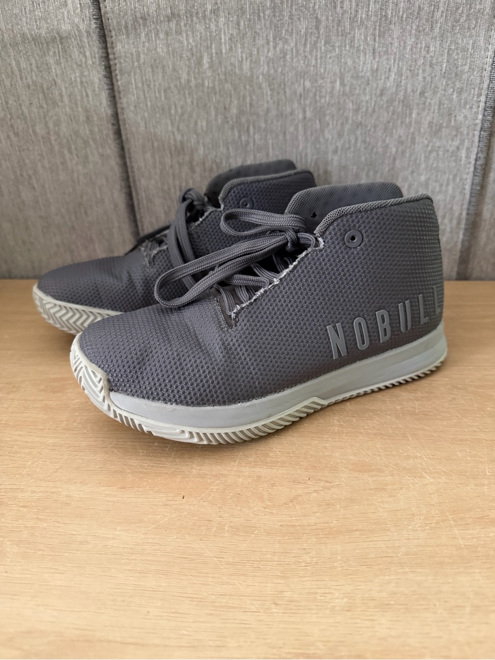 NOBULL Men’s Charcoal Gray High-Top Trainers